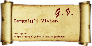 Gergelyfi Vivien névjegykártya